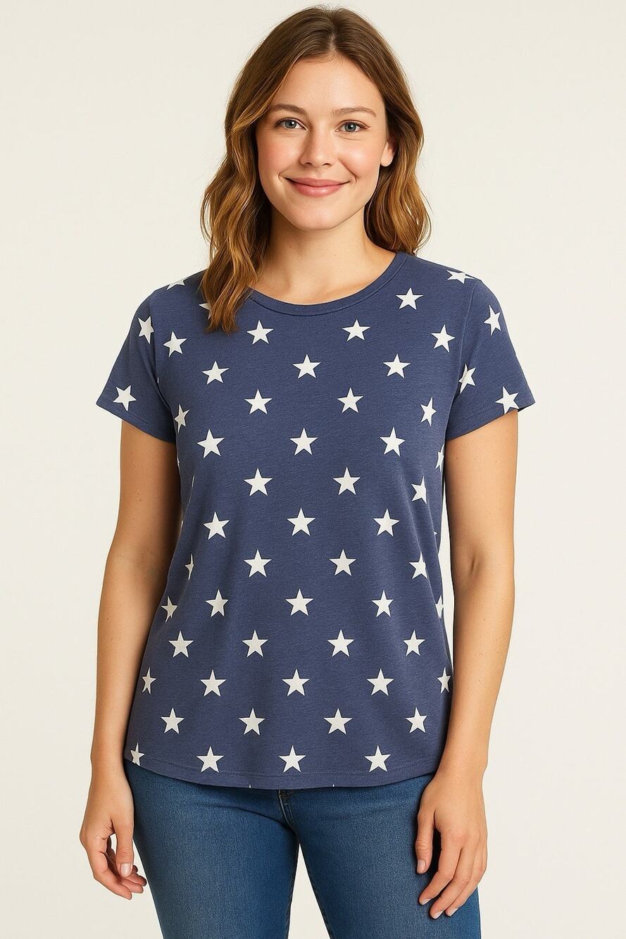 Alternative Apparel Blue Star Graphic Tee Womens Medium Soft Grunge Casual